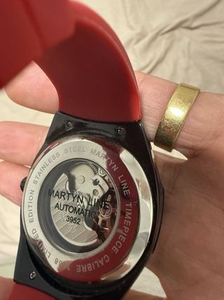 Reloj Negro y Rojo Martin Line, Italiano