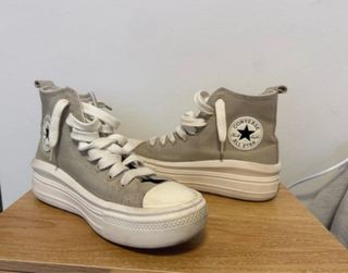 Converse plataforma beige
