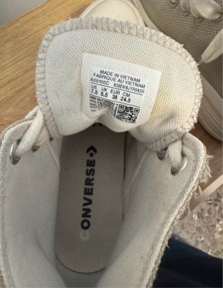 Converse plataforma beige