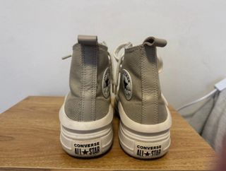 Converse plataforma beige