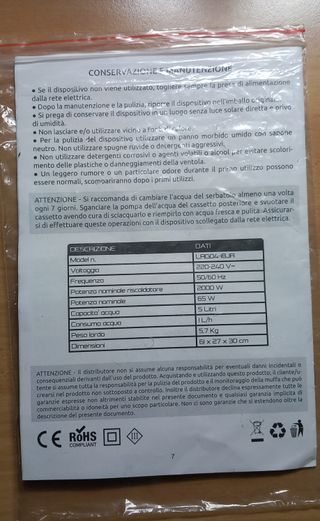 Climatizzatore portatile caldo/freddo