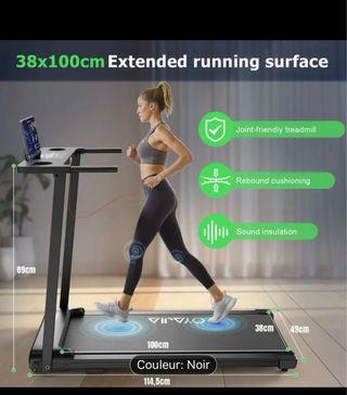 Cinta de correr plegable y compacta