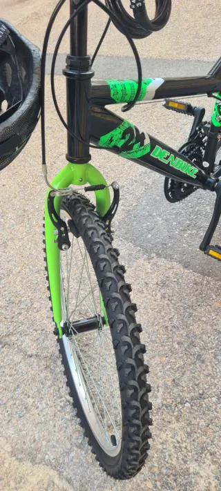 Bicicleta 24 Negra y Verde