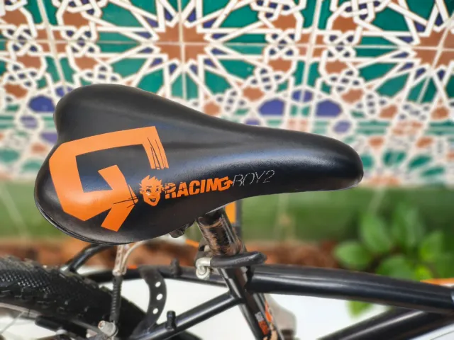 Bicicleta Infantil Btwin Negra y Naranja