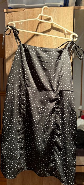 Vestido negro Lefties lunares blanco Talla L
