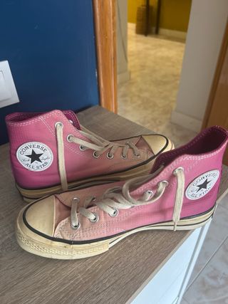 Converse All Stars altas rosa/beige