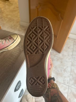 Converse All Stars altas rosa/beige