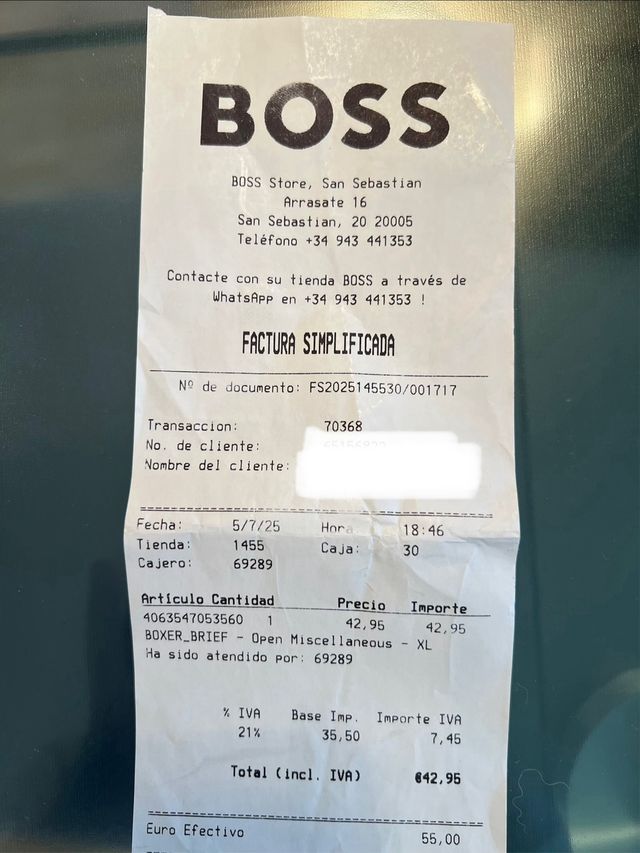 Pack 3 Boxer Hugo Boss Talla XL