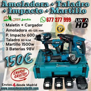 Kit de 4 Herramientas a Baterías de 98V