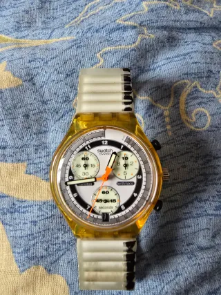 Orologio Swatch Chrono Giallo Trasparente