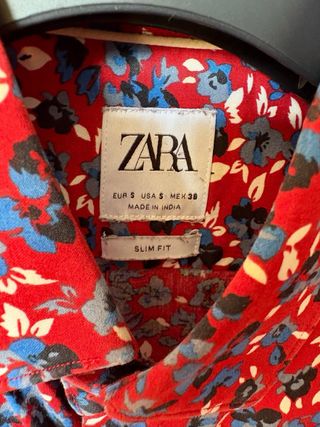 Camisa Zara Talla S Estampado Floral