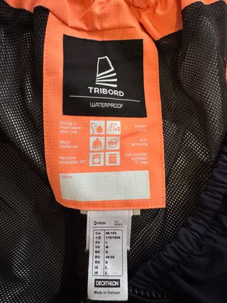 Pantalón Peto Náutico Tribord Waterproof Mujer L