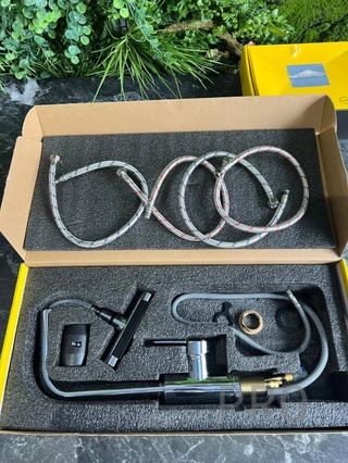 Grifo cocina extraíble Inox giratorio 360° gris acero