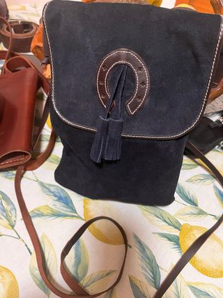 Bolso de piel estilo hípico