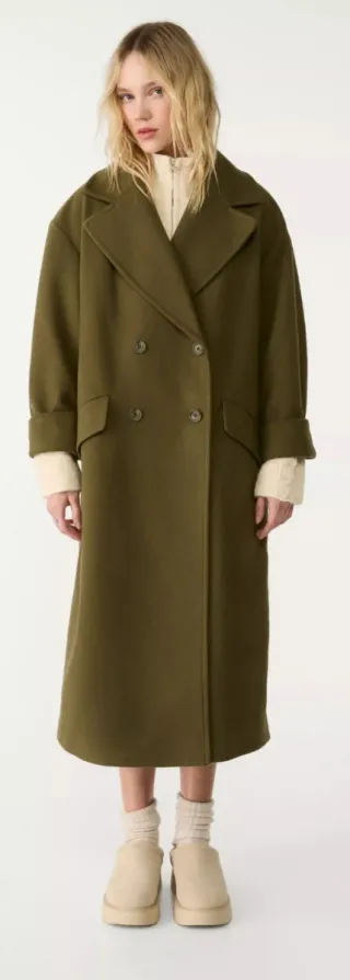 Abrigo oversize tacto suave