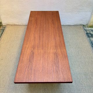 Mesa Centro Mid Century Madera y Cristal