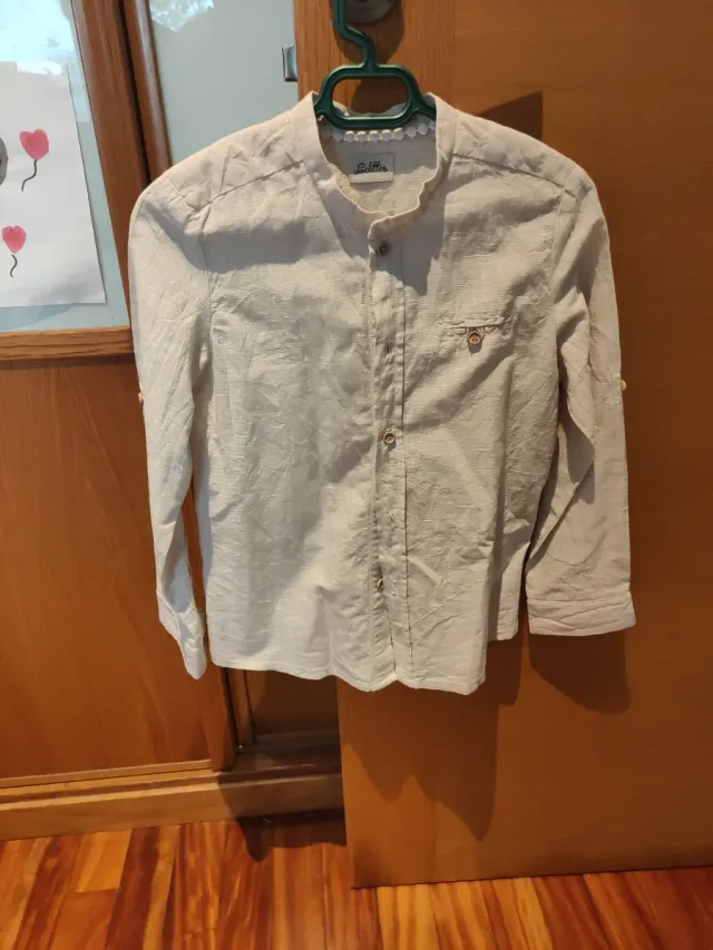 Camisa vestir niño cuello mao