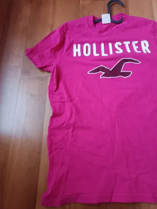 Camiseta Hollister Rosa Talla S