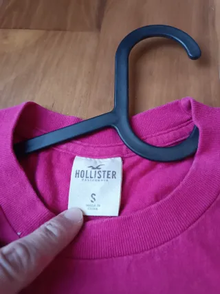 Camiseta Hollister Rosa Talla S