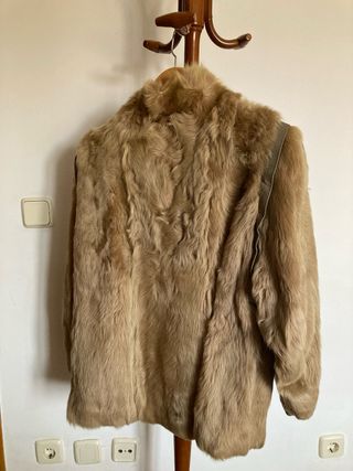 Abrigo Piel Cordero Canadiense Marrón