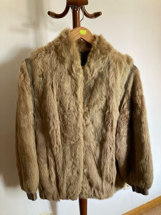 Abrigo Piel Cordero Canadiense Marrón