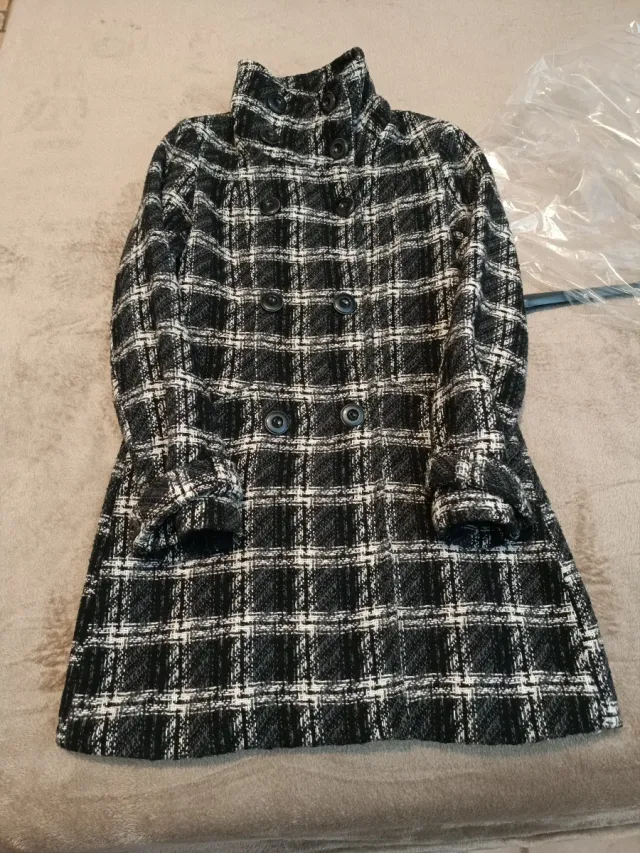 Cappotto a quadri donna