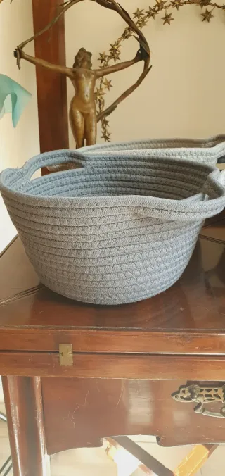 Lotto 4 cestini corda Maison du Monde