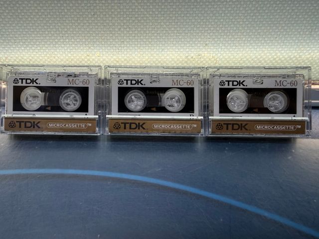 3 x TDK MC-60 Microcassettes