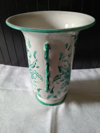 Vaso ceramica dipinta a mano vintage made in Italy