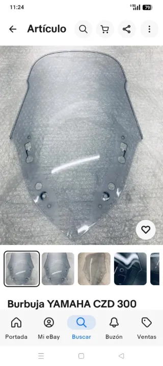 Parabrisas Yamaha CZD 300 X-MAX 2017-2022.nueva