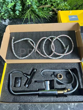 Grifo cocina extraíble Inox giratorio 360° gris acero