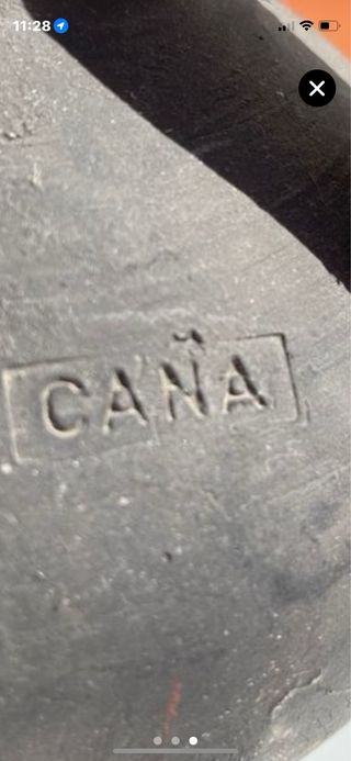 Botijo porrón cerámica negra