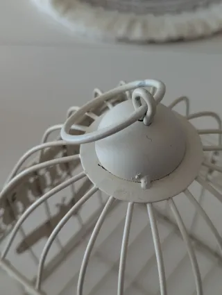 Jaula Decorativa Metal Beige Mariposas