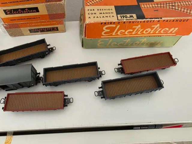 Lote 6 Cajas Electrotren Vías Tren Eléctrico