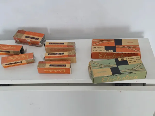 Lote 6 Cajas Electrotren Vías Tren Eléctrico