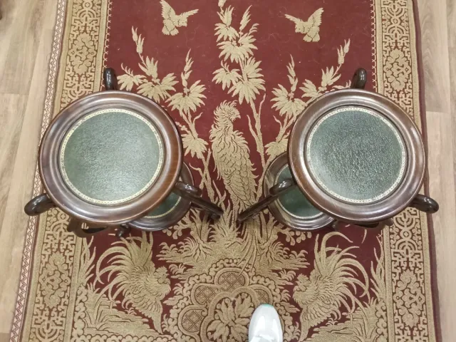 Par de soportes para macetas de madera