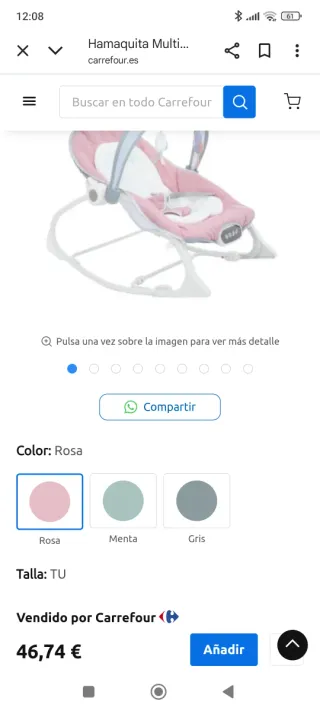 Hamaca bebé con juguetes