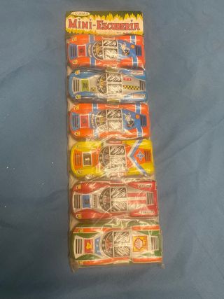 6 Coches de Chapa Mini-Escuderia J. Cubas