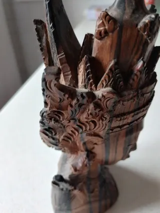 Antica Scultura in legno decorativa.