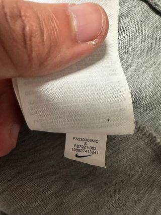 Sudadera Nike Tech Fleece Gris Original