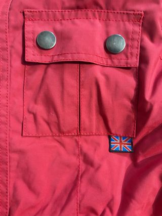 Chaqueta Belstaff Mujer M Roja Desmontable