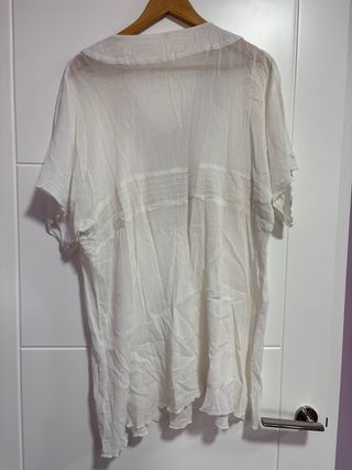 Vestido de Piscina Blanco Multicolor Talla Única