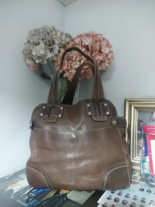 Bolso Piel Adolfo Dominguez Marrón