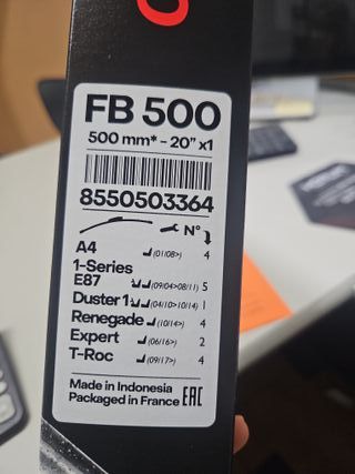 Escobilla Limpiaparabrisas MOTRIO FB 500 t-roc,etc