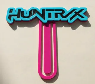 Marcapáginas HUNTRIX azul y rosa