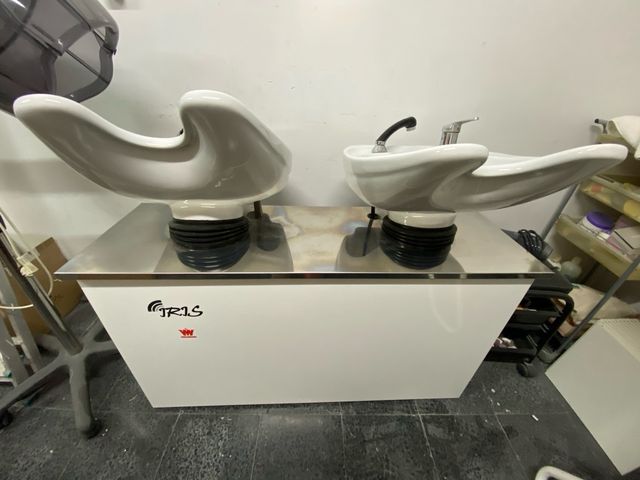 Lavacabezas Biplaza Blanco y Plateado