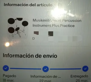 Batería de goma, sorda