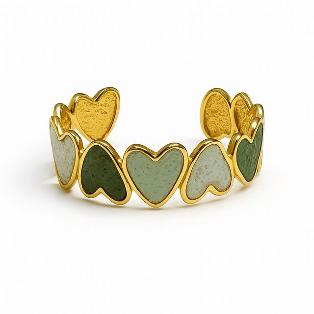 Conjunto Brazalete y Anillo Corazones