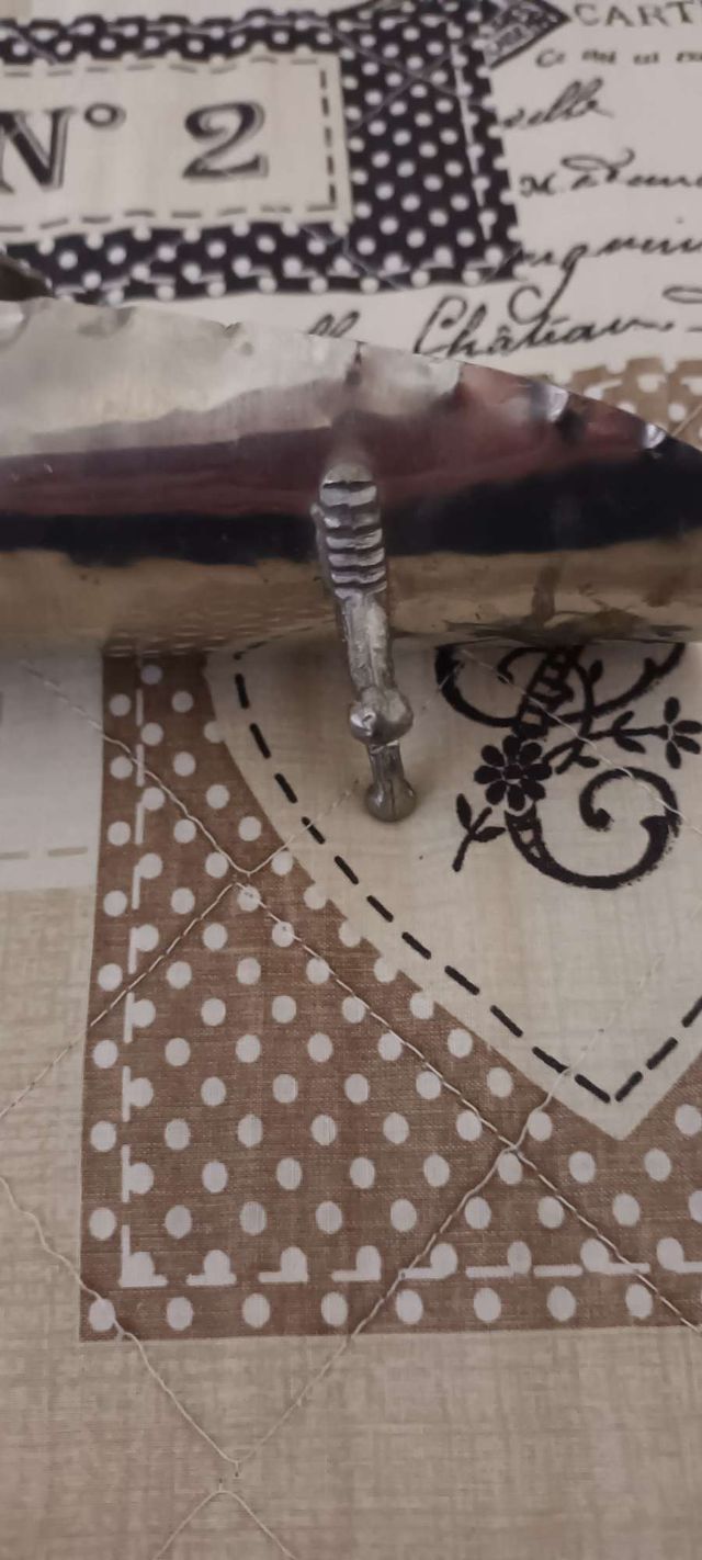 Porta grissini in peltro vintage