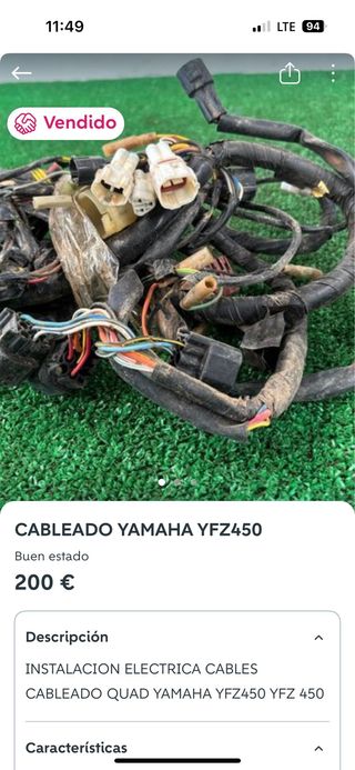 Cableado Yamaha YFZ450 Quad
